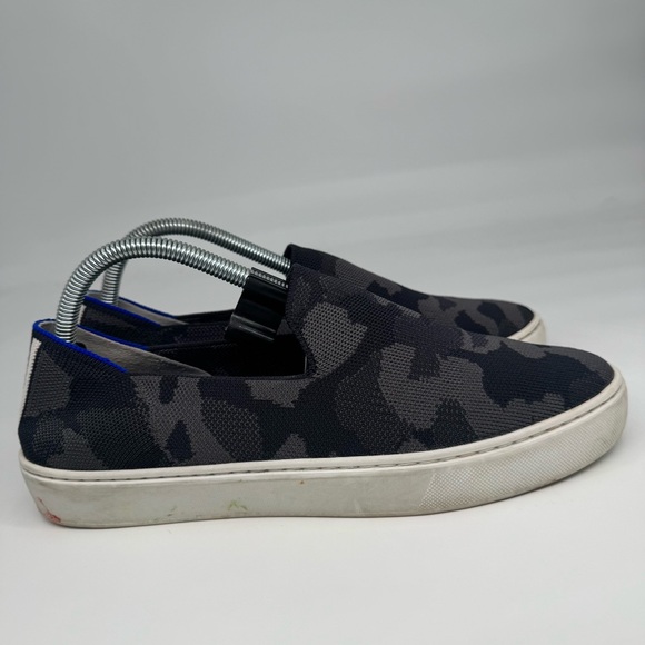 Rothy’s Women’s 9.5 “The Original Slip On Sneaker” in Black Gray Camo Casual - Picture 3 of 10